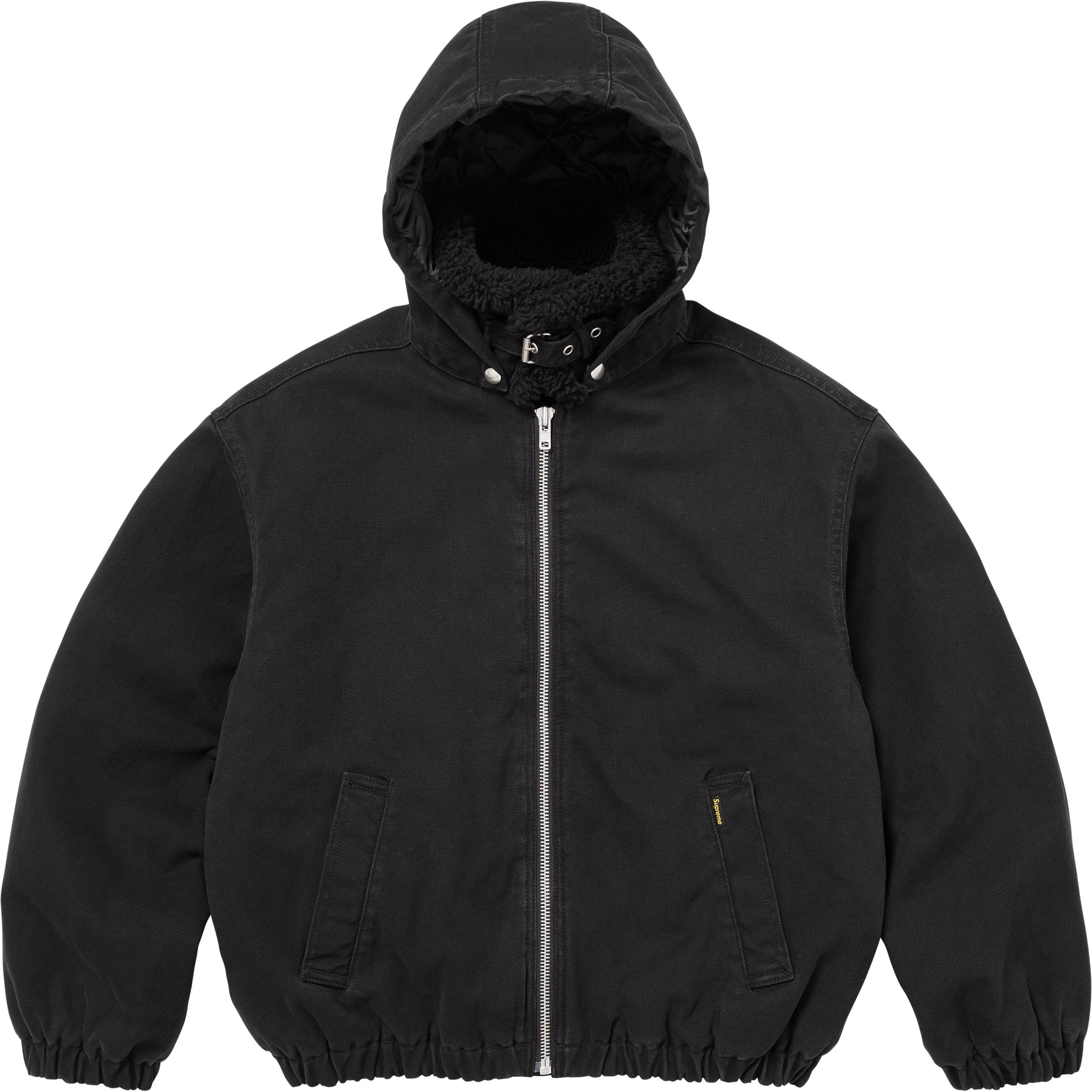 Faux Shearling Lined Bomber Jacket view 19